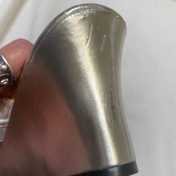 Yellowbox “Maverick” Silver Wedge Sandals - Picture 6 of 8